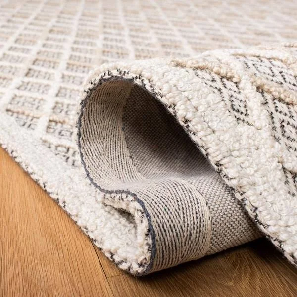 Trace Collection TRC209A Rug Ivory - Black, Rectangle 9' x 12'