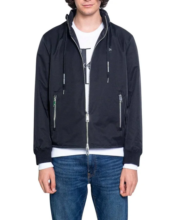 Ax Armani Exchange Leather Puffer Blouson Jacket 11520613 - S, Black