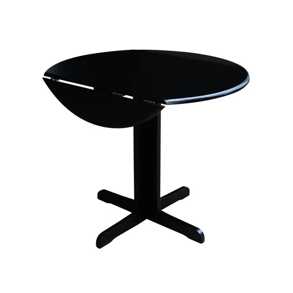 International Concepts 36x22 Dual Drop Leaf Table with 2 San Remo Chairs - Black