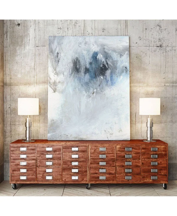 CLICART 22 in. x 28 in. Winter Wonderland II by Pi Studio Wall Art, White/ Blue