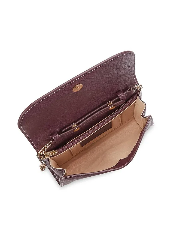 See by Chloé Women's Hana Leather Chain Wallet - Dark Purple One-Size