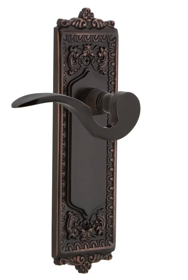 Nostalgic Warehouse Egg & Dart Plate Single Dummy Manor Lever in Timeless Bronze