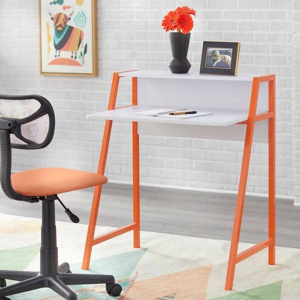 TMS Focus Kids Metal Frame Desk and Chair Set - Multiple Colors, Black
