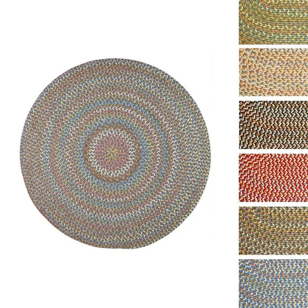 Rhody Rug Cozy Cove Indoor/Outdoor Braided Rug - 3& x 5& Oval - Olive