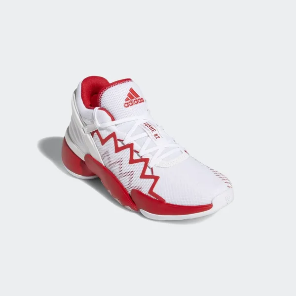 Adidas D.O.N Issue 2 Basketball Shoes Custom Colors, 13.5, White/Scarlet/White