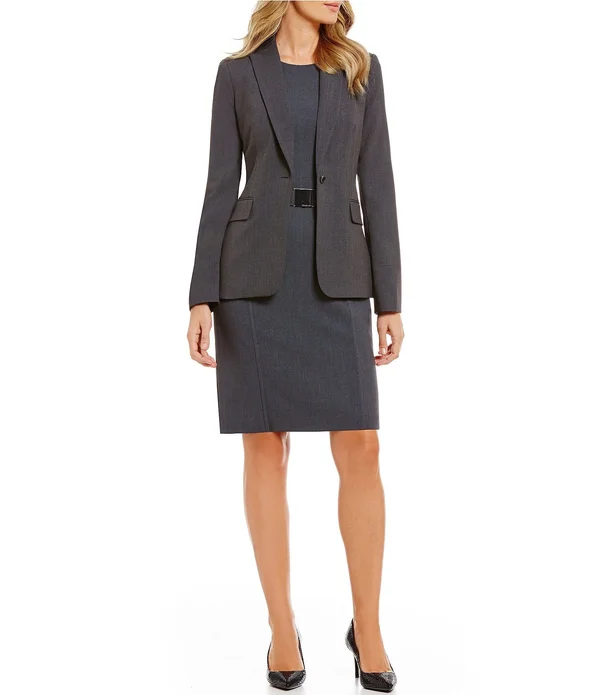 Calvin Klein Women's 1 Button Jacket, Black, 14