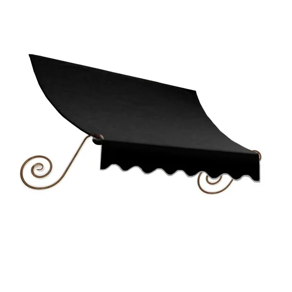 Awntech 6.38 ft. Wide Charleston Window/Entry Awning (18 in. H x 36 in. D) Black