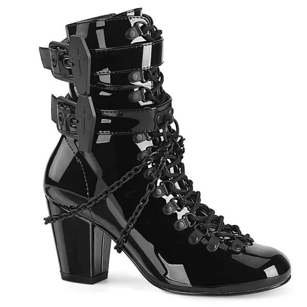 Demonia - Womens VIVIKA-128 Boots White Vegan - Size-7