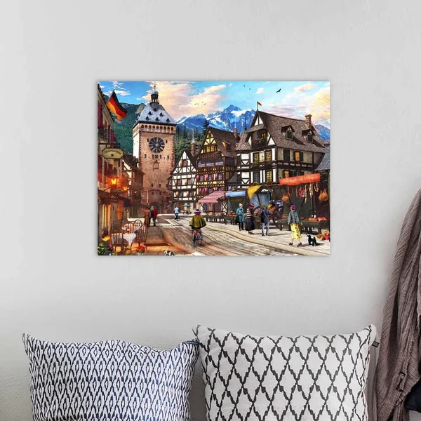 German Market Town - Canvas Wall Art, 24x18, Great Big Canvas
