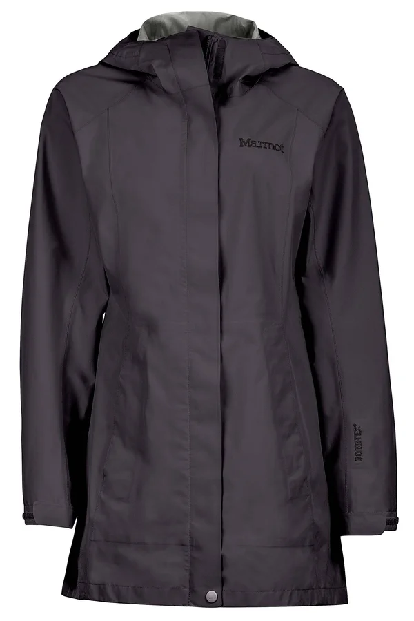 Marmot Essential Women's Lightweight Waterproof Rain Jacket, Gore-Tex with Paclite Technology, Jet Black, X-Small