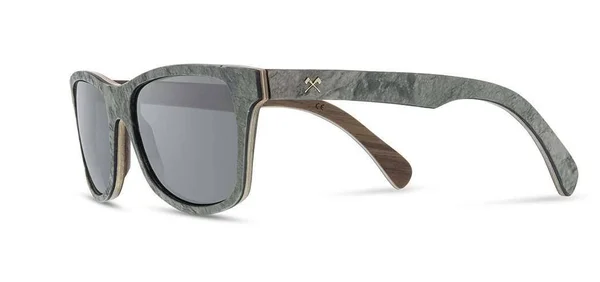 Shwood Canby Stone Sunglasses - White Slate - Grey Polarized