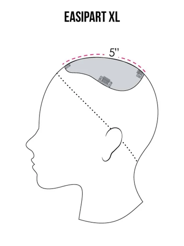 Jon Renau Hair Toppers - EasiPart XL 8x22