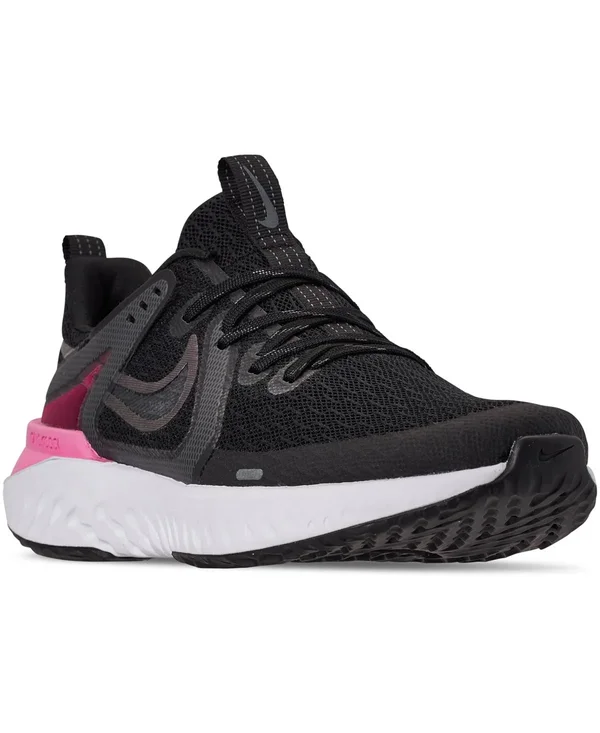 Nike Legend React 2 Black/Pink Women's Running Shoes, Size: 7.5