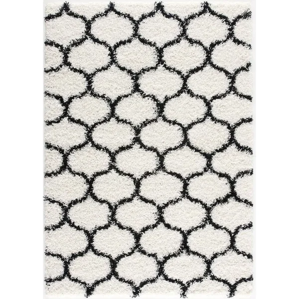 L Baiet BW494C81 Caylee Shag Rug Black - 8 x 10 ft.