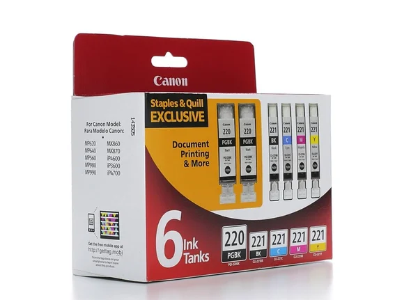 Canon 220/221 Ink Cartridges Value Pack - Black/Color - 6 count