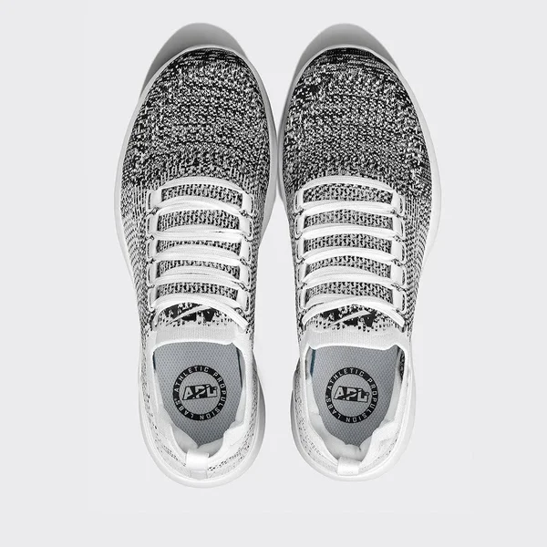 APL Women's Techloom Breeze White/Black Ombre Shoes in Size 9 - Athletic Propulsion Labs
