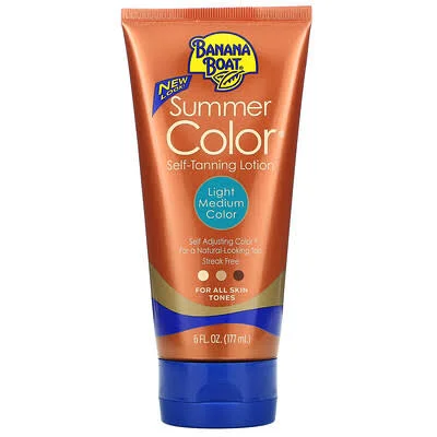 Banana Boat, Summer Color Self Tanning Lotion, Light Medium Color, 6 fl oz (177 ml)