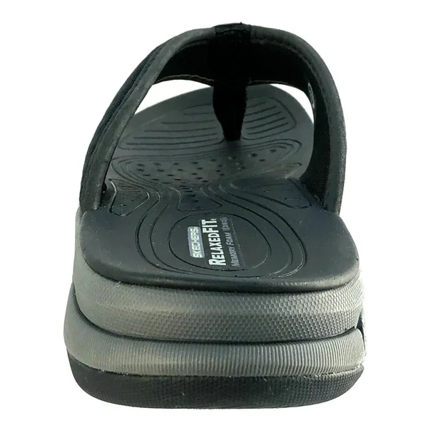Skechers Men's Relaxed Fit Ridgewell Sandgo Flip Flop - Black