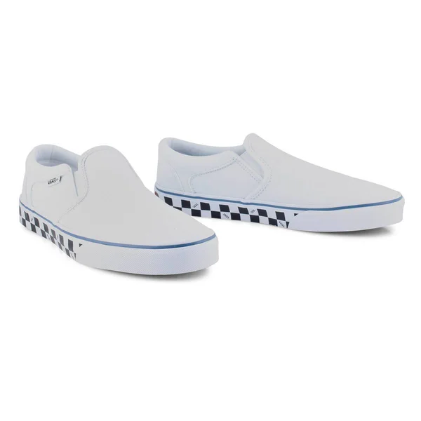 Vans Asher Check Men's Skate Shoes, Size: 11, White