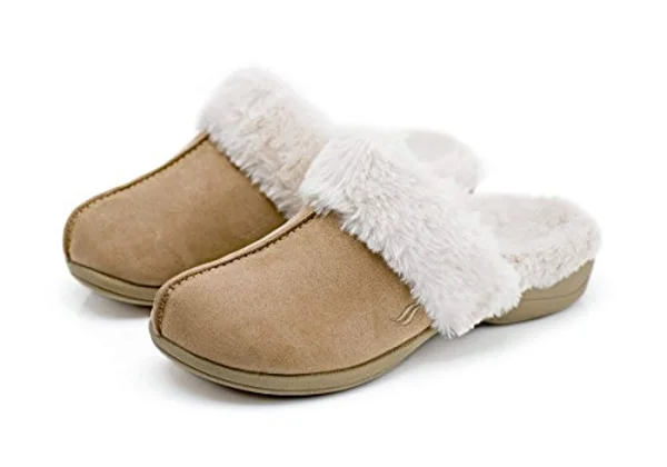 PowerStep Luxe Orthotic Slippers (Taupe) Women's Shoes