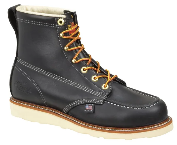 Thorogood 6x22 American Heritage Moc Toe Wedge Steel Toe Boots - Men's Black