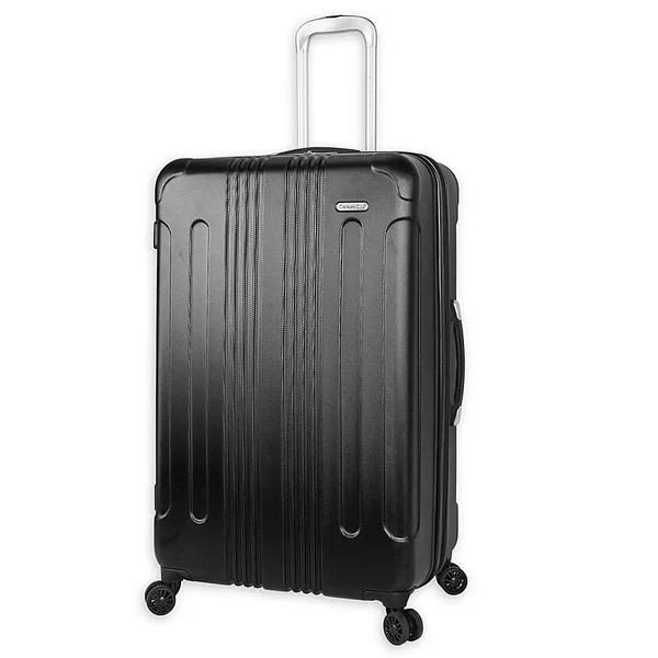 Traveler's Club Voyager 28" Hardside Spinner Checked Luggage in Black