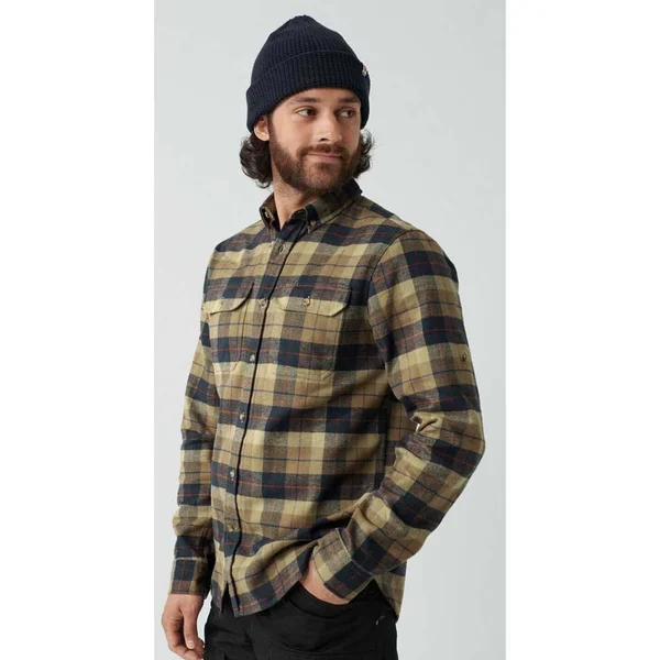Fjallraven Men's Singi Heavy Flannel Shirt - 2XL - Dark Sand