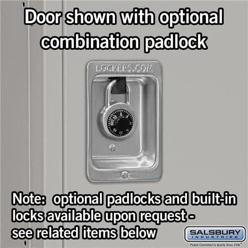 Salsbury Industries 18-52168TN-A 18x22 Wide Double Tier Standard Metal Locker - 1 Wide - 6 Feet High - 18 Inches Deep - Tan - As