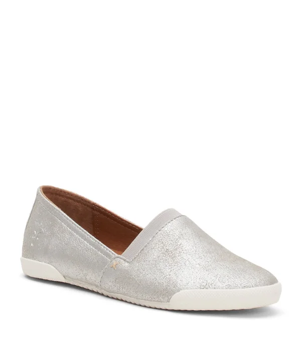 Frye Silver Melanie Slip on Sneakers