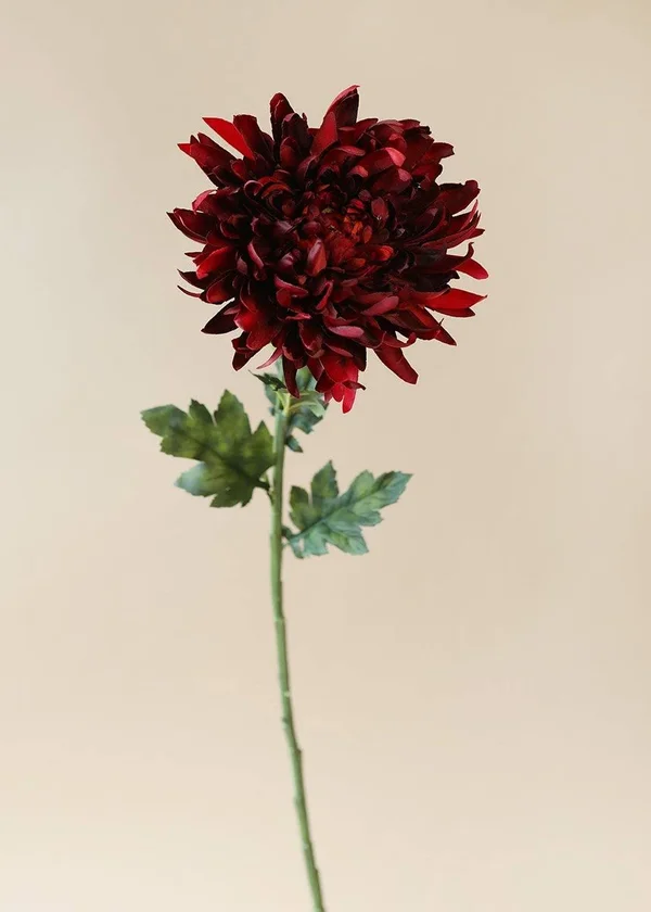 24x22 Chrysanthemum Spray Burgundy 12 Pieces FSC128-BU