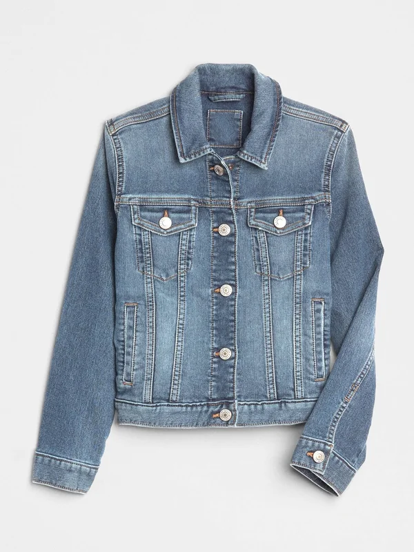 Gap Girls' Icon Denim Jacket Medium Indigo Size S