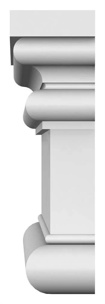 Ekena Millwork CRH09X172BE 172x22 Bottom Width x 176 3/8x22 Top Width x 8 5/8x22H x 3/8x22P Bedford Crosshead