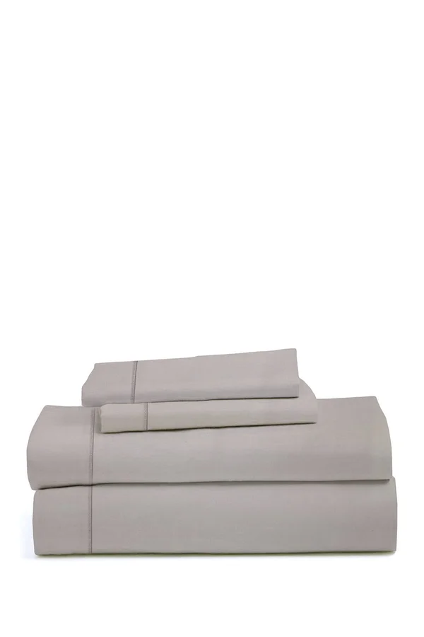 Perthshire Platinum Concepts 1200 Thread Count Solid Sateen Sheet Set - Gray King