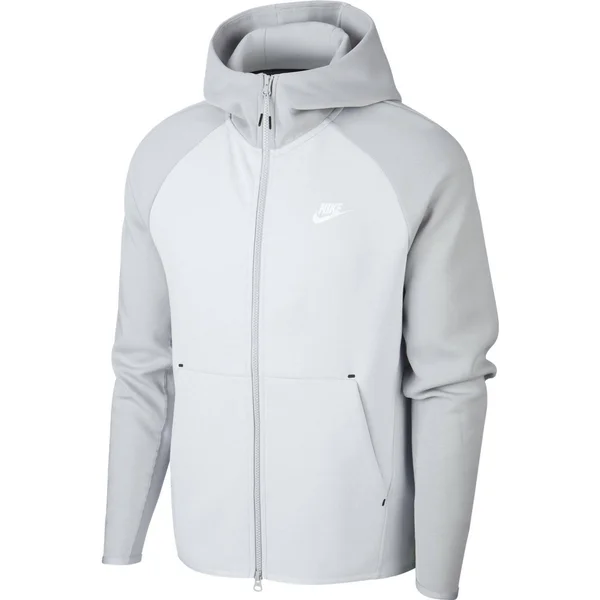 Nike Tech Fleece Full-Zip Hoodie - Mens - Pure Platinum/Light Smoke Grey
