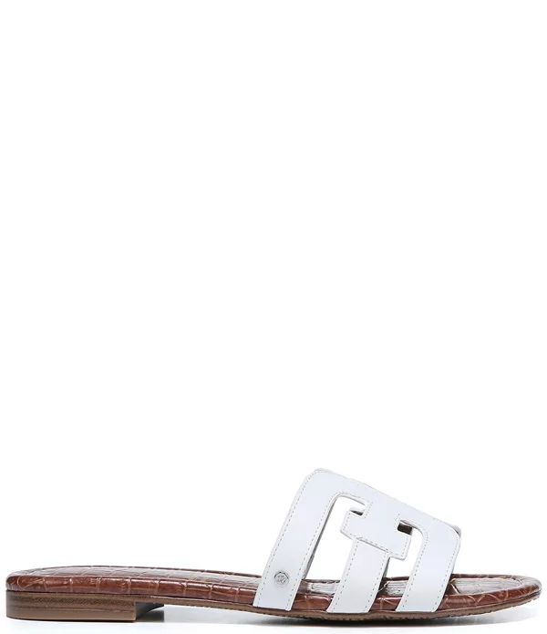Sam Edelman Bay Slide Sandal Bright White Leather