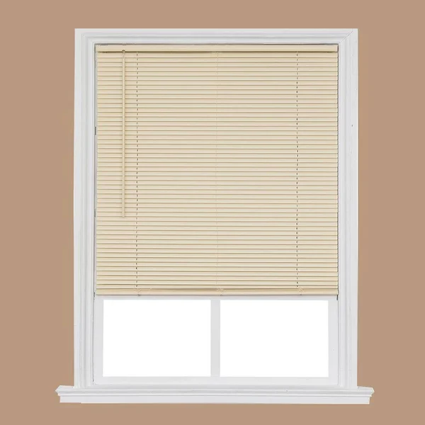 Cordless 1 inch Duplex Room Darkening Mini Blind - 49 in. W x 64 in. L, Ivory, Multiple Sizes, Size: 49 inch W x 64 inch Large
