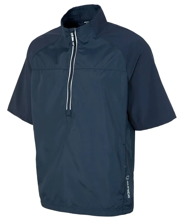 Sunice Men's Winston Short Sleeve Packable Wind Shirt- Blue - Size 3XL