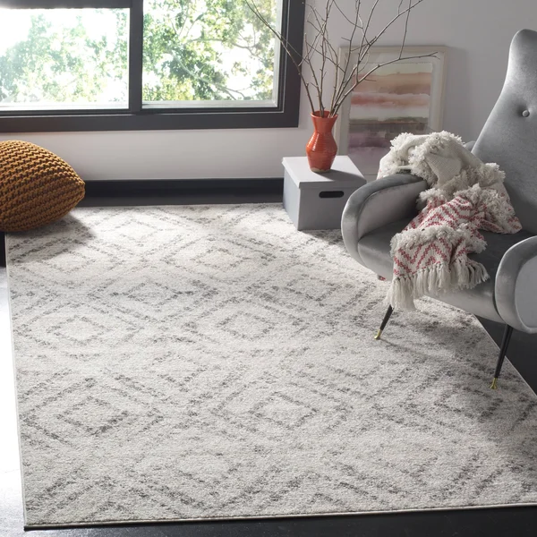 Safavieh ADR131C Adirondack Light Grey, Grey Area Rug - 6& x 6& Round