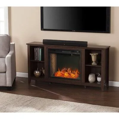 Mousseau Alexa Enabled Electric Fireplace Symple Stuff Finish: Espresso