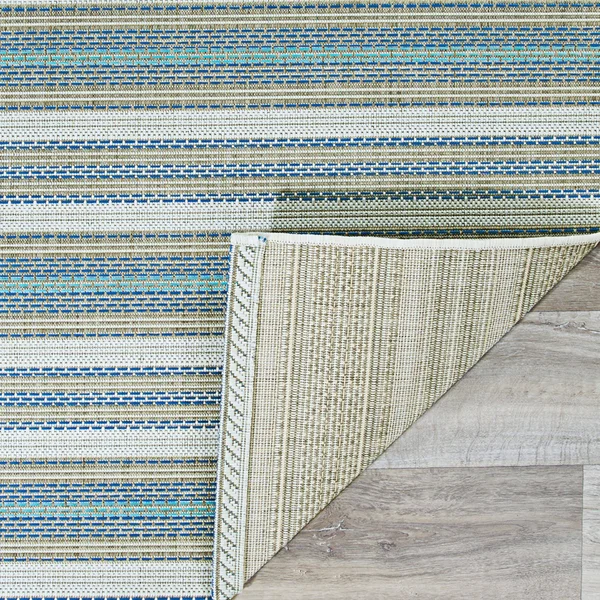 Couristan 5&3x22 x 7&6x22 Ivory/Sand/Azure Monaco Marbella Area Rug