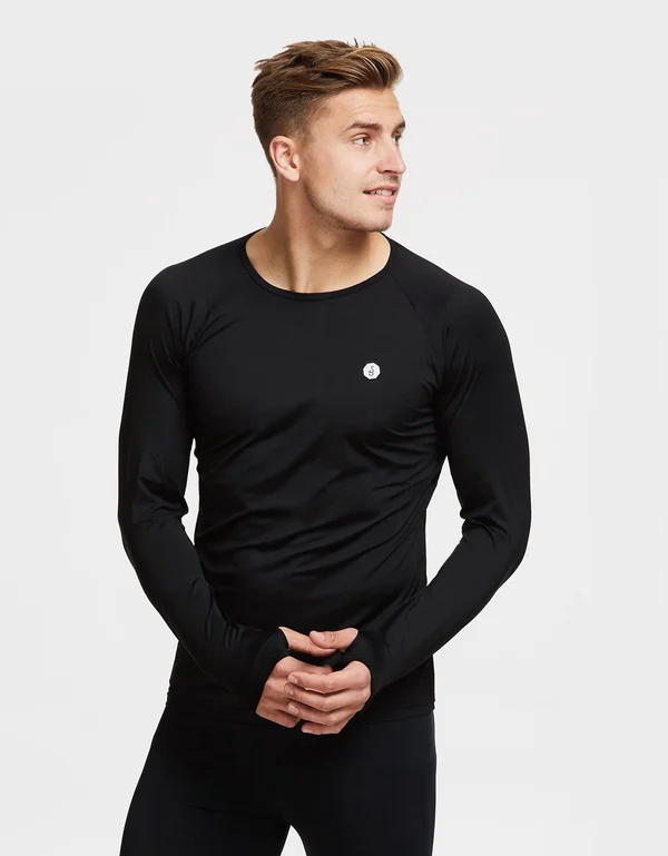 UPF 50+ Long Sleeve Sun Protective Base Layer for Men - Sun Safe Tops Navy