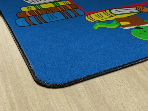 Flagship Carpets Bookworm Border Rectangle 6ft. x 8ft. 4in. Multicolor