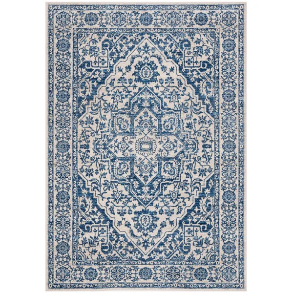 Safavieh 2& x 20& Brentwood BNT832M Navy Light Grey Rug