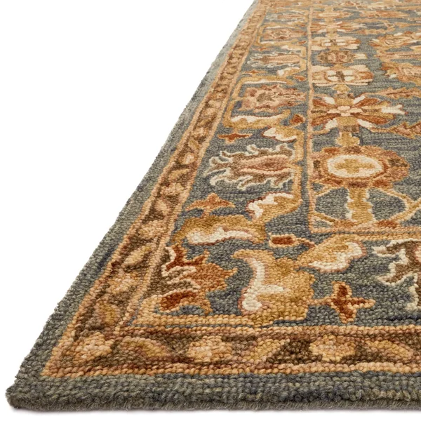 Alexander Home Hand-Hooked Owen Slate Wool Rug - 5& x 7&6 - Gray