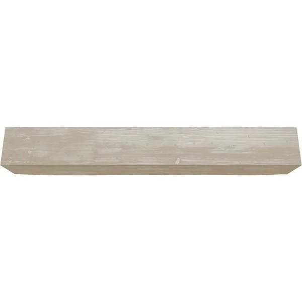 Ekena Millwork BMSD3C0040X040X096WH 4x22W x 4x22H x 8&L 3-Sided (U-beam) Sandblasted Endurathane Faux Wood Ceiling Beam - White W