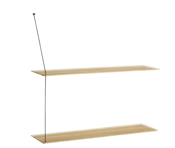 Woud - Stedge Wall Shelf 80 cm - Oak White Pigmented