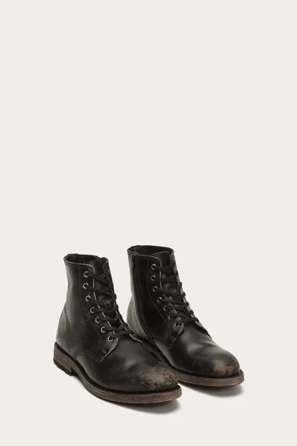 Frye Bowery Lace-Up - Black - Casual Boots