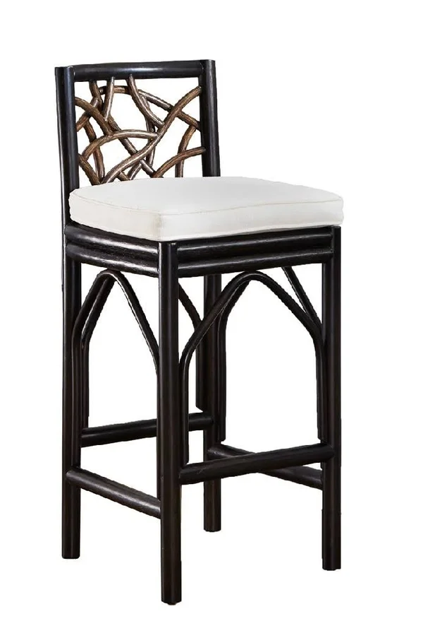 Panama Jack Trinidad Barstool with Cushion - Seaworthy Coral Red