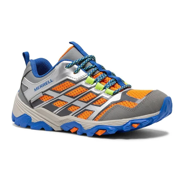 Merrell Kid's Moab FST Low Waterproof Shoes - Size: 2.5, Grey/Silver/Orange