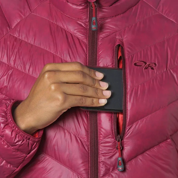 Outdoor Research Women's Illuminate Down Jacket - Medium - Light Pewter - Smoke